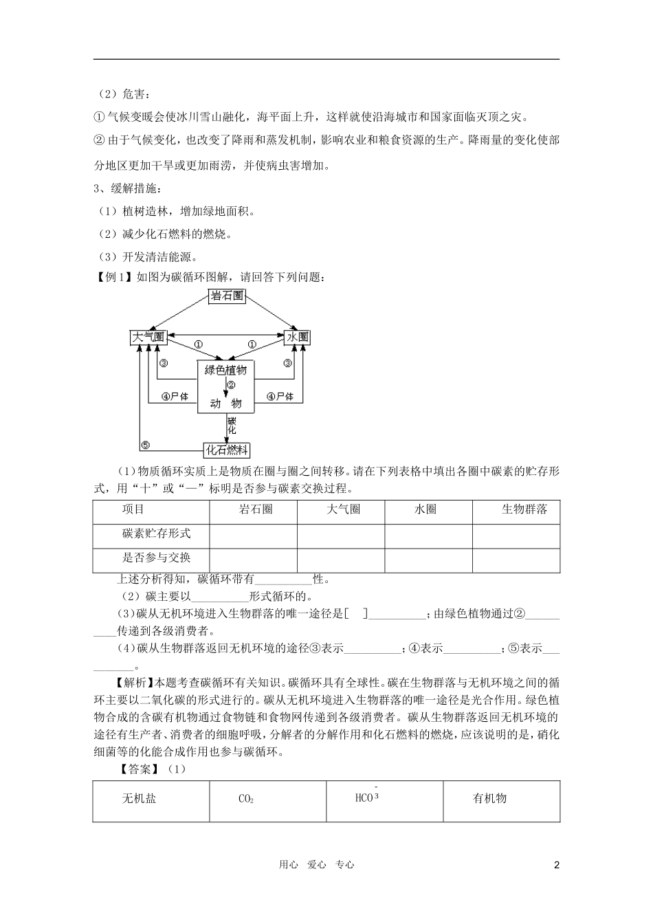 2011高考生物一轮复习 5.3 生态系统的物质循环精品复习学案 必修3_第2页