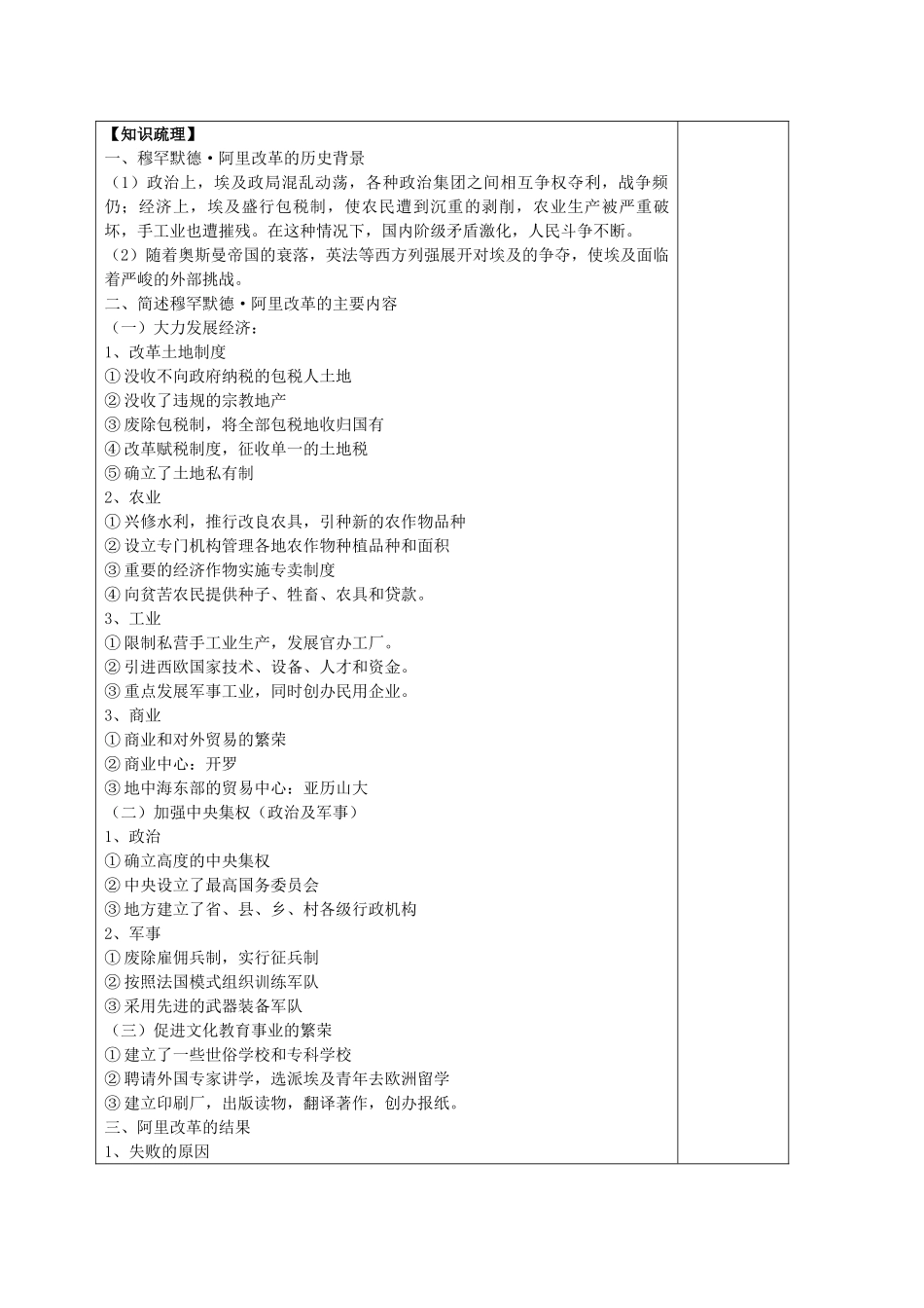 2011高三历史复习 穆罕默德 阿里改革精品学案_第2页
