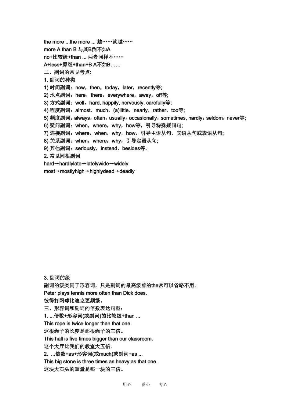 2011高三英语第一轮总复习 专题三形容词与副词专题学案 外研版_第2页