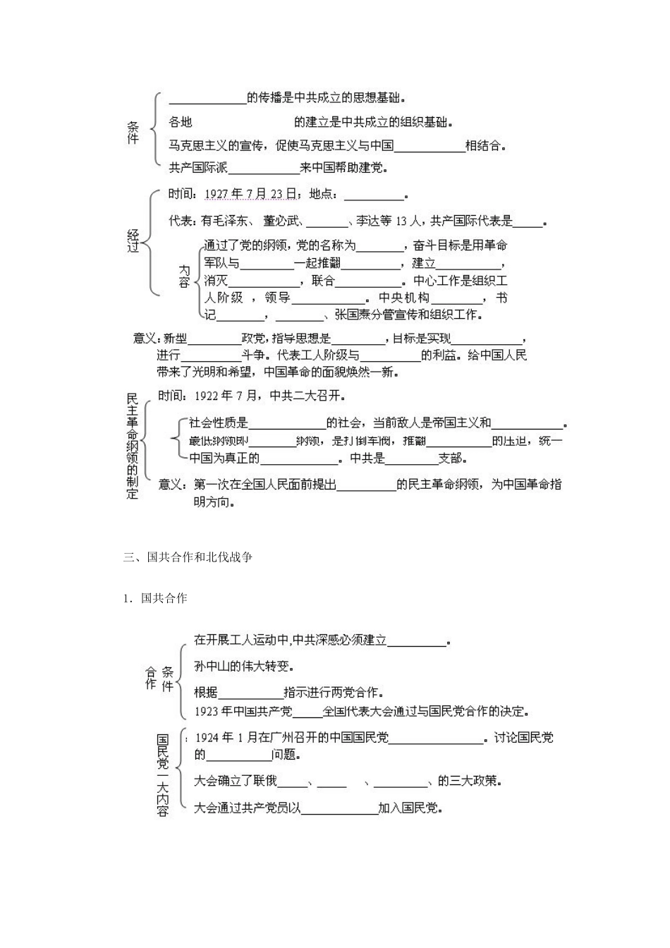 2011高中历史 2.8《新民主主义革命的兴起》学案 大象版必修1_第3页