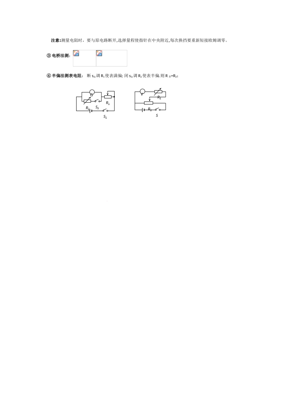2011高考物理一轮复习 9.4 电学实验专题（一）总教案_第2页