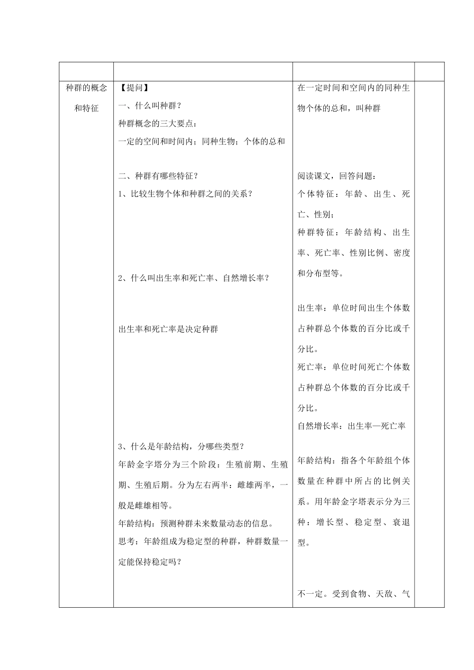 2011高中生物 4.1《种群的特征》同步教案2 新人教版必修3_第2页