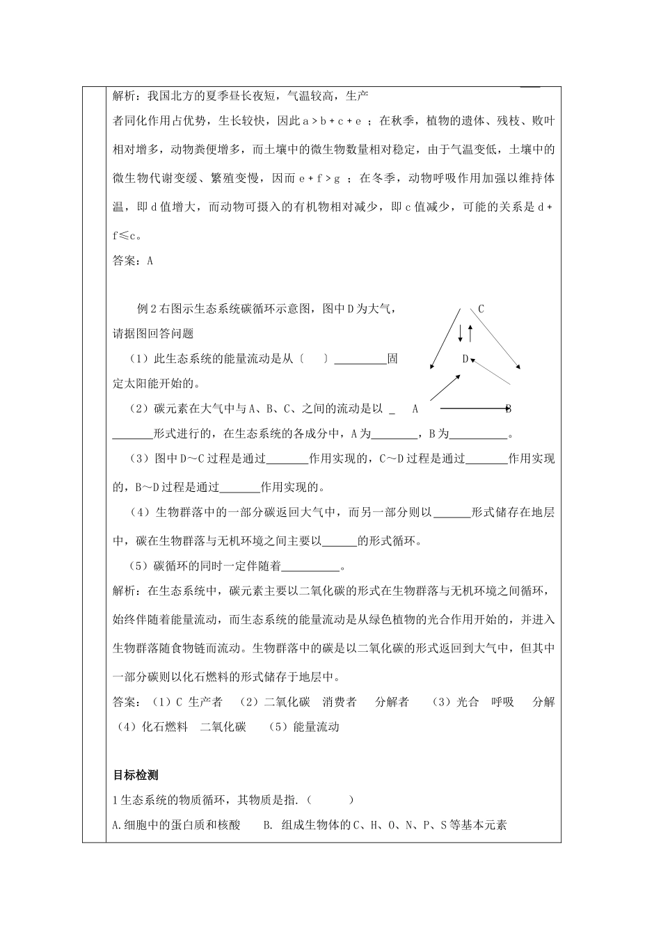 2011高中生物 5.3《生态系统的物质循环》同步教案 新人教版必修3_第3页