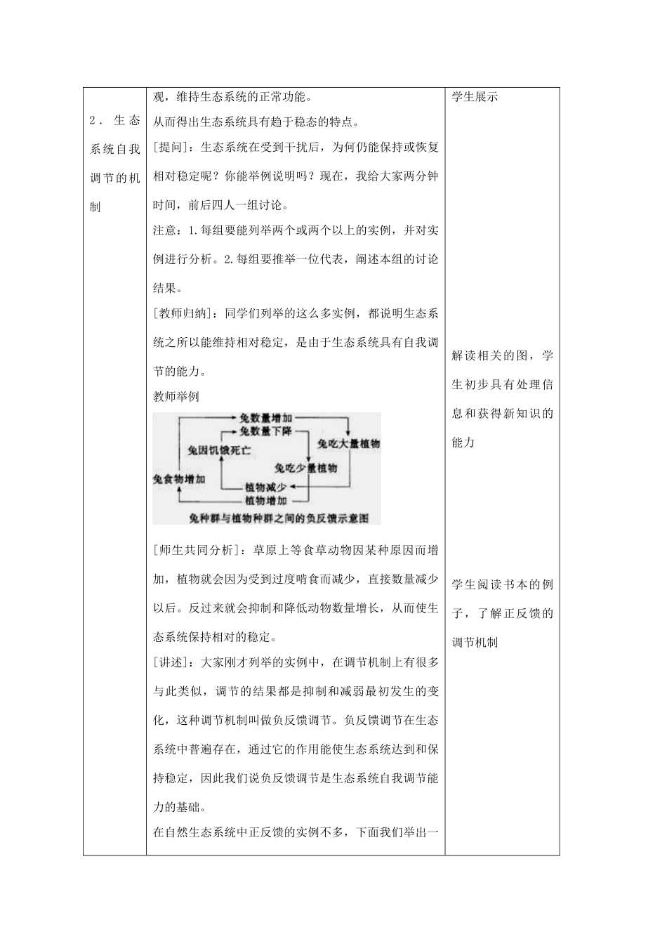 2011高中生物 6.4《生态系统的稳态及其调节》教案 浙科版必修3_第3页