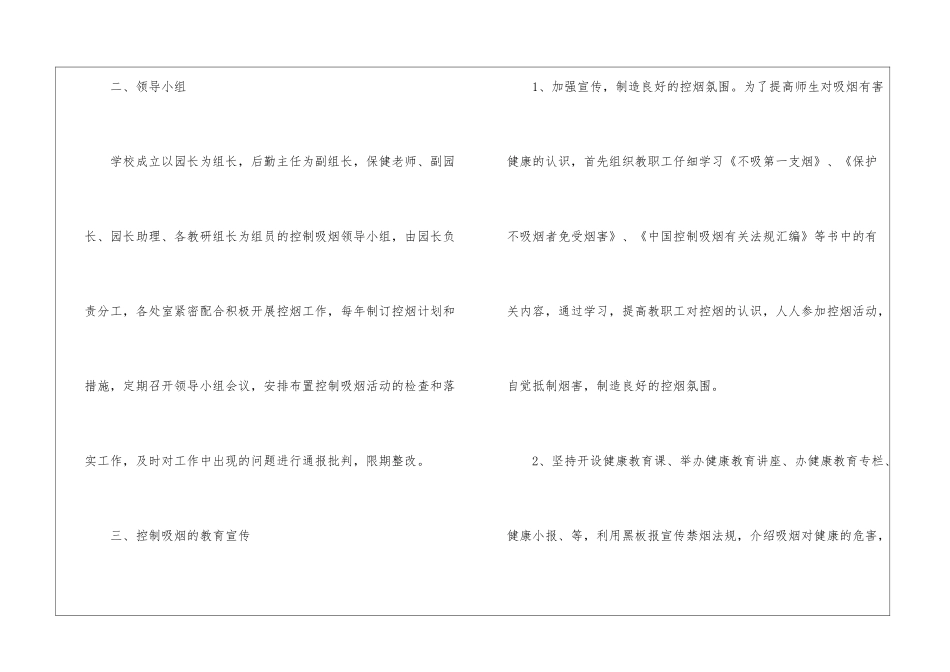 幼儿园控烟工作活动总结_第2页