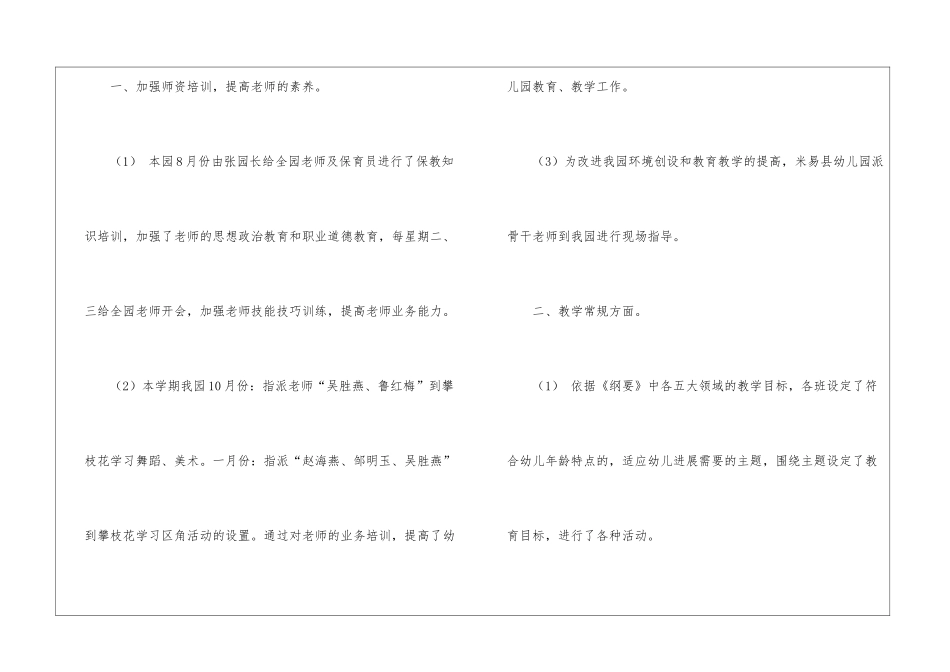 幼儿园教学工作月总结合集8篇_第2页