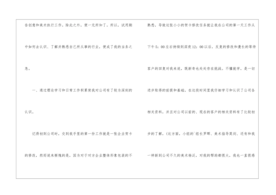 广告设计师试用期个人工作总结_第2页