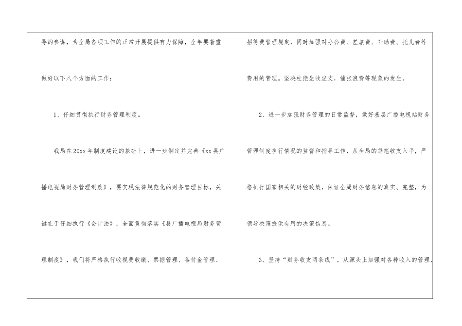 广电系统财务部工作计划_第2页
