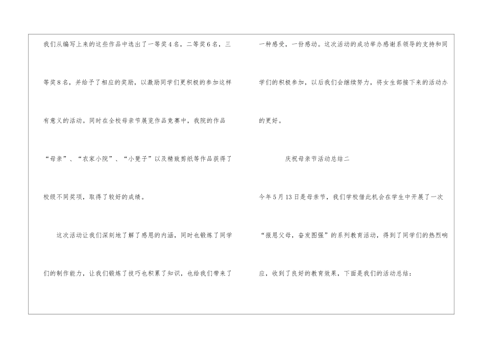 庆祝母亲节活动总结512护士节活动总结_第2页