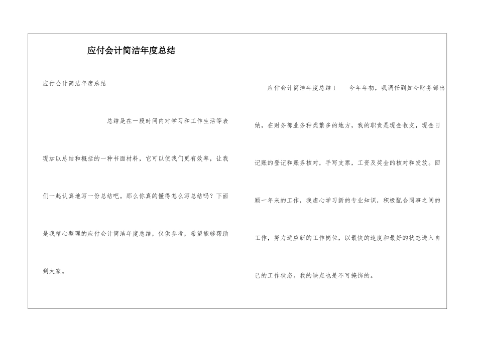 应付会计简洁年度总结_第1页