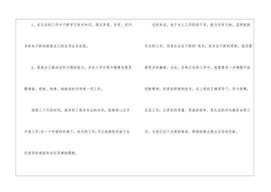 应届新员工试用期工作总结的格式_第3页