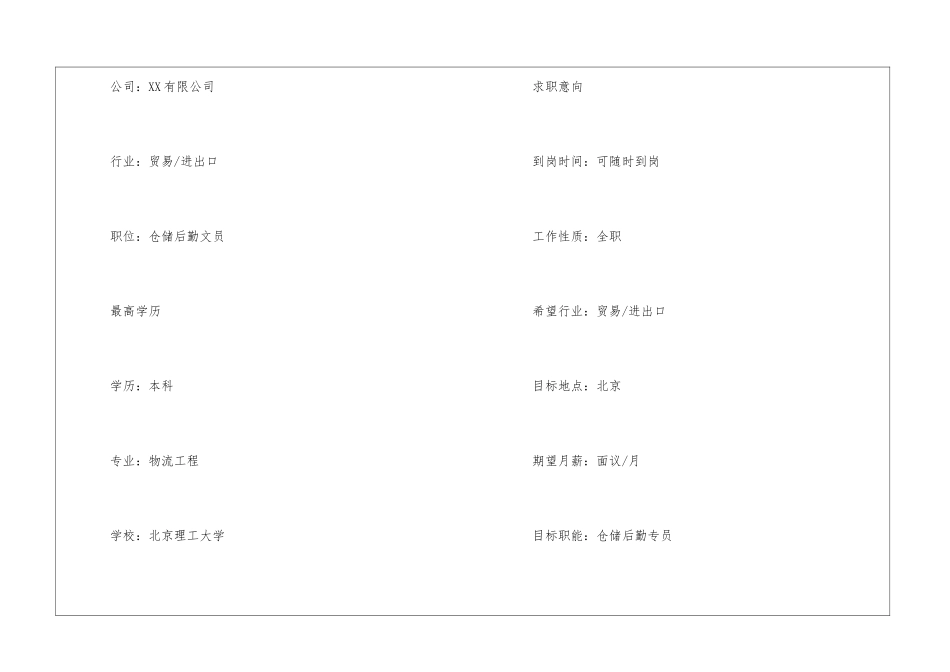 应聘文员简历_第2页