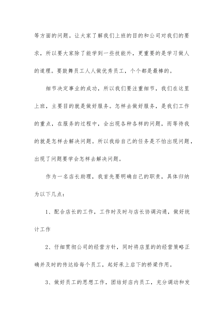 店长助理年终工作总结共5篇-副店长的工作总结_第2页