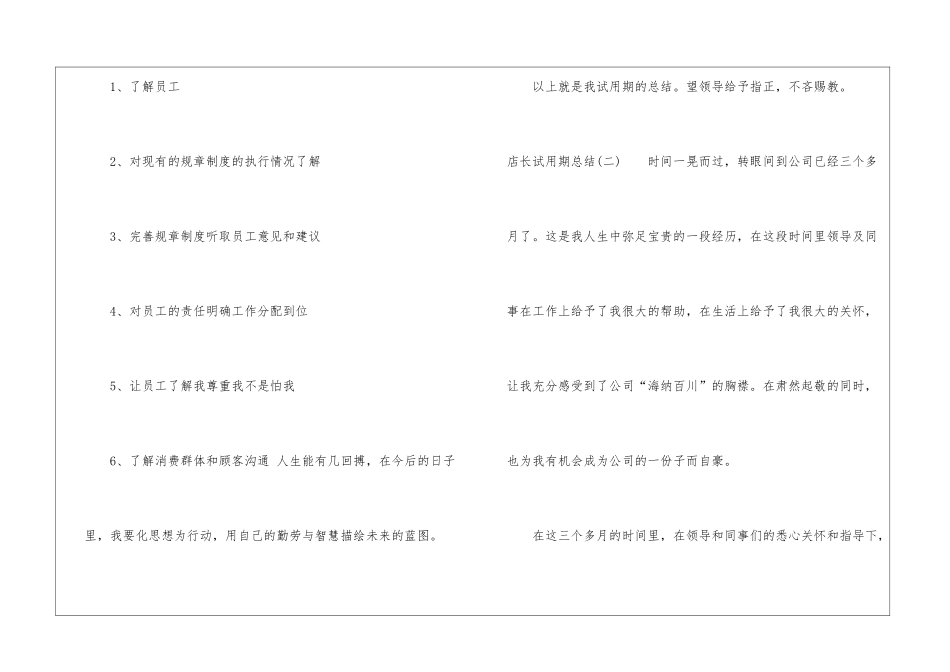 店长试用期总结店长试用期总结范文_第3页