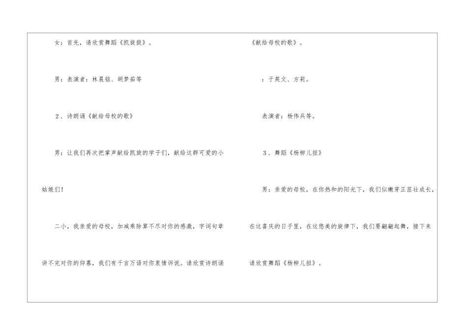 建校周年文艺晚会节目_第2页