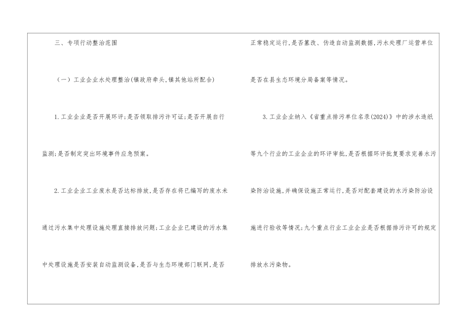 开展水污染防治专项行动实施方案_第2页