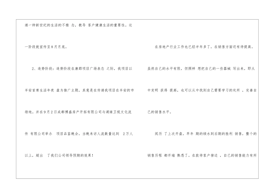 开盘销售情况总结范文店铺销售情况总结_第2页