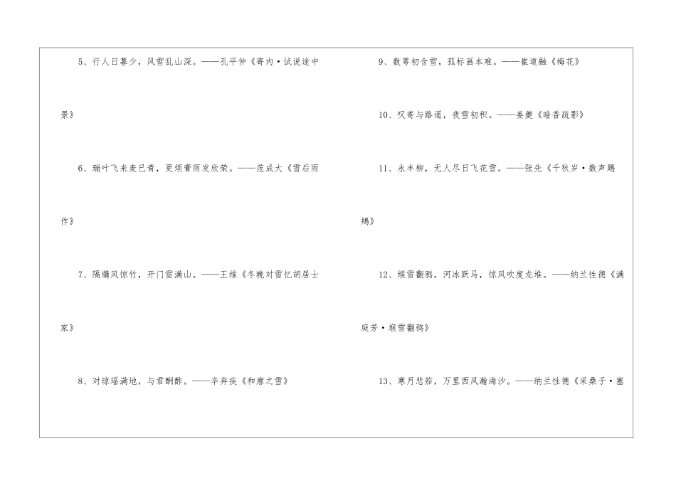 形容大雪压树的诗句_第2页