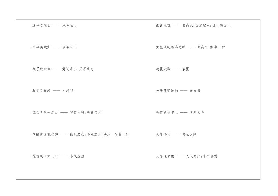 形容高兴歇后语-语文课外知识-语文知识_第3页