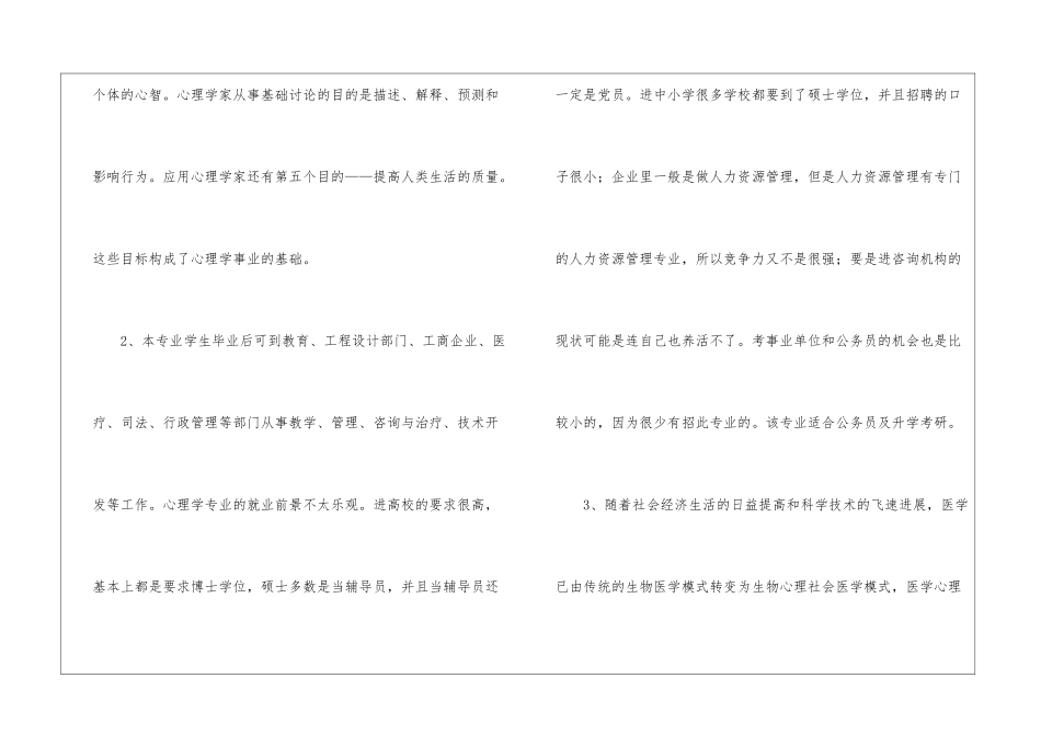 心理学专业就业前景与方向--_第2页