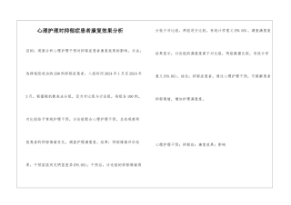 心理护理对抑郁症患者康复效果分析