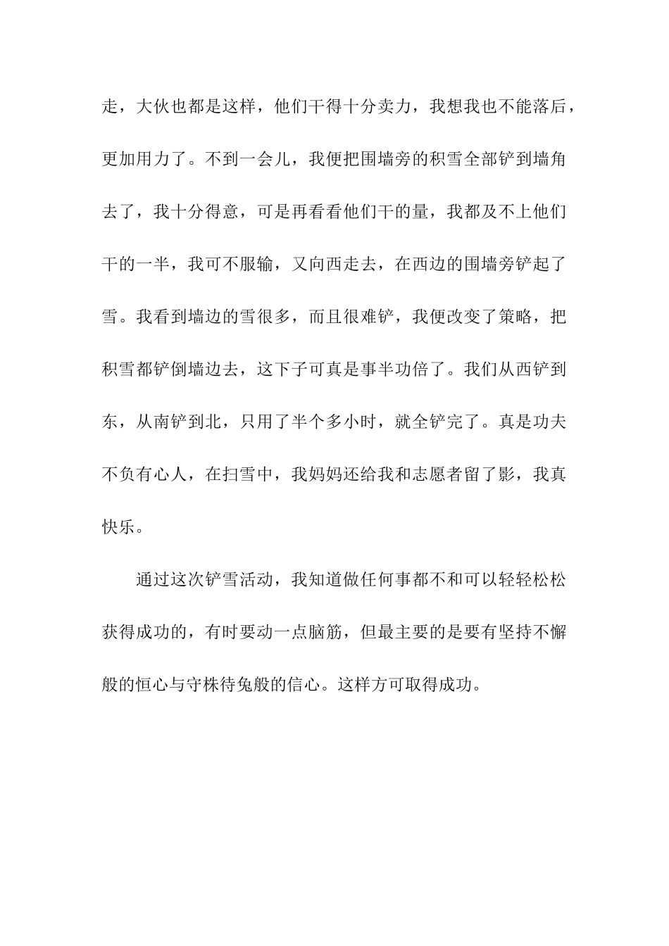 志愿者服务扫雪活动总结_第3页