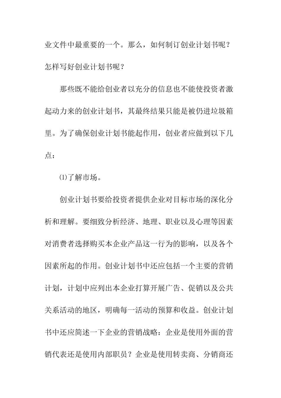 怎么撰写创业计划书_第2页