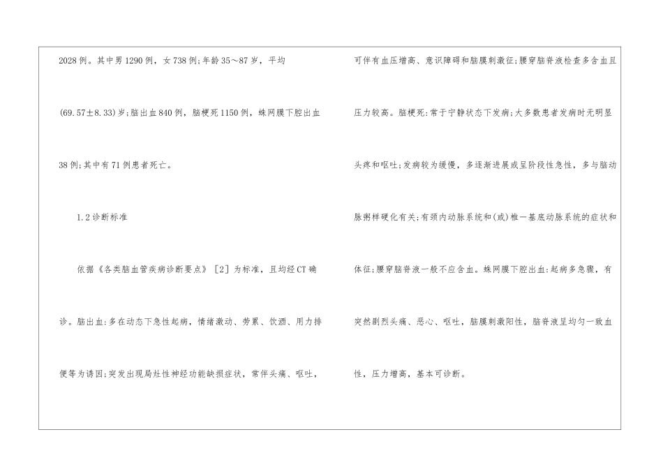 急性脑中风病人死亡危险因素_第2页