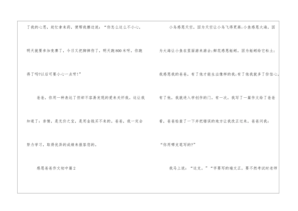 感恩爸爸作文初中_第2页