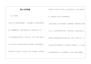 我心中的英雄