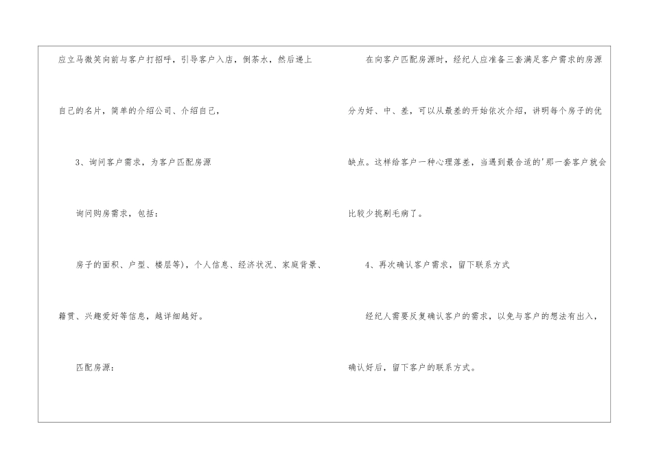 房地产经纪人门店接待流程技巧_第2页