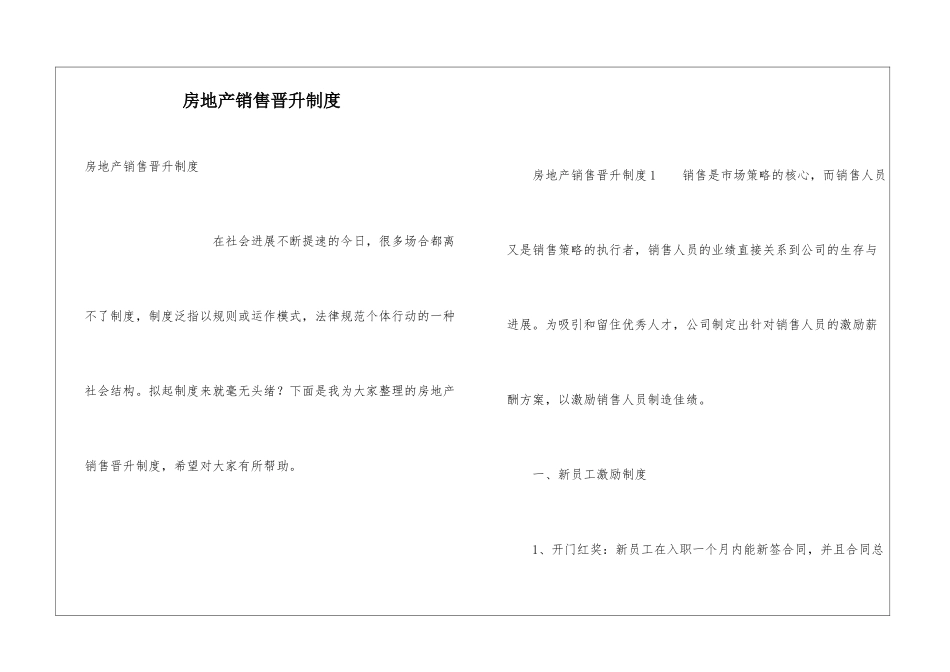 房地产销售晋升制度_第1页