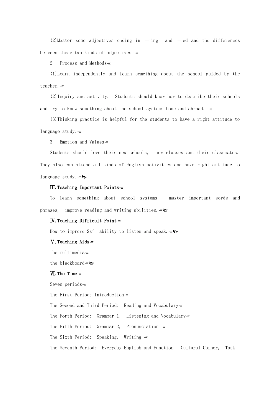 2011高中英语 Module1 My First Day at Senior High 1 period 外研版必修1_第3页