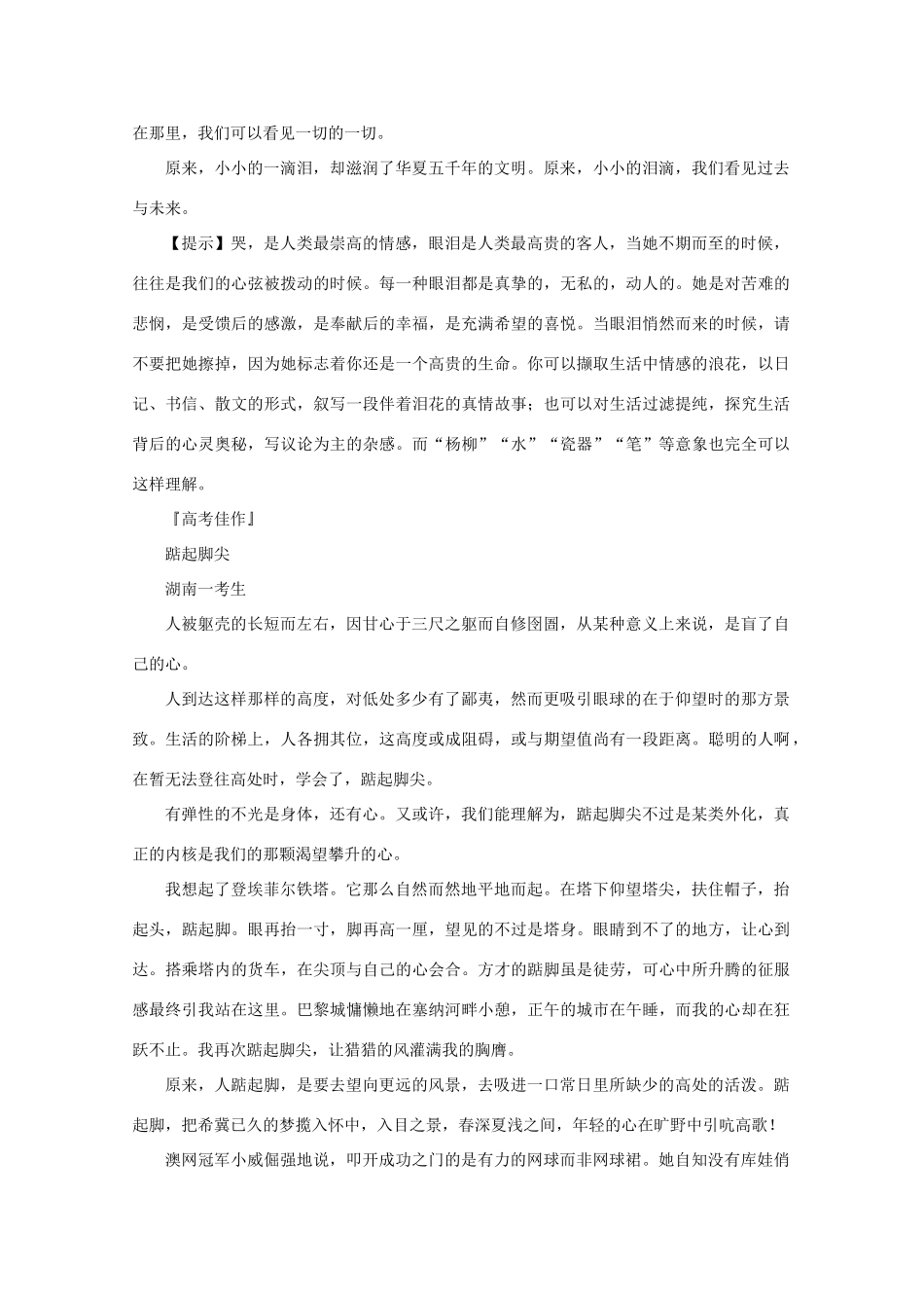 2011高考语文 作文技法 语言表达之厚重感4_第2页