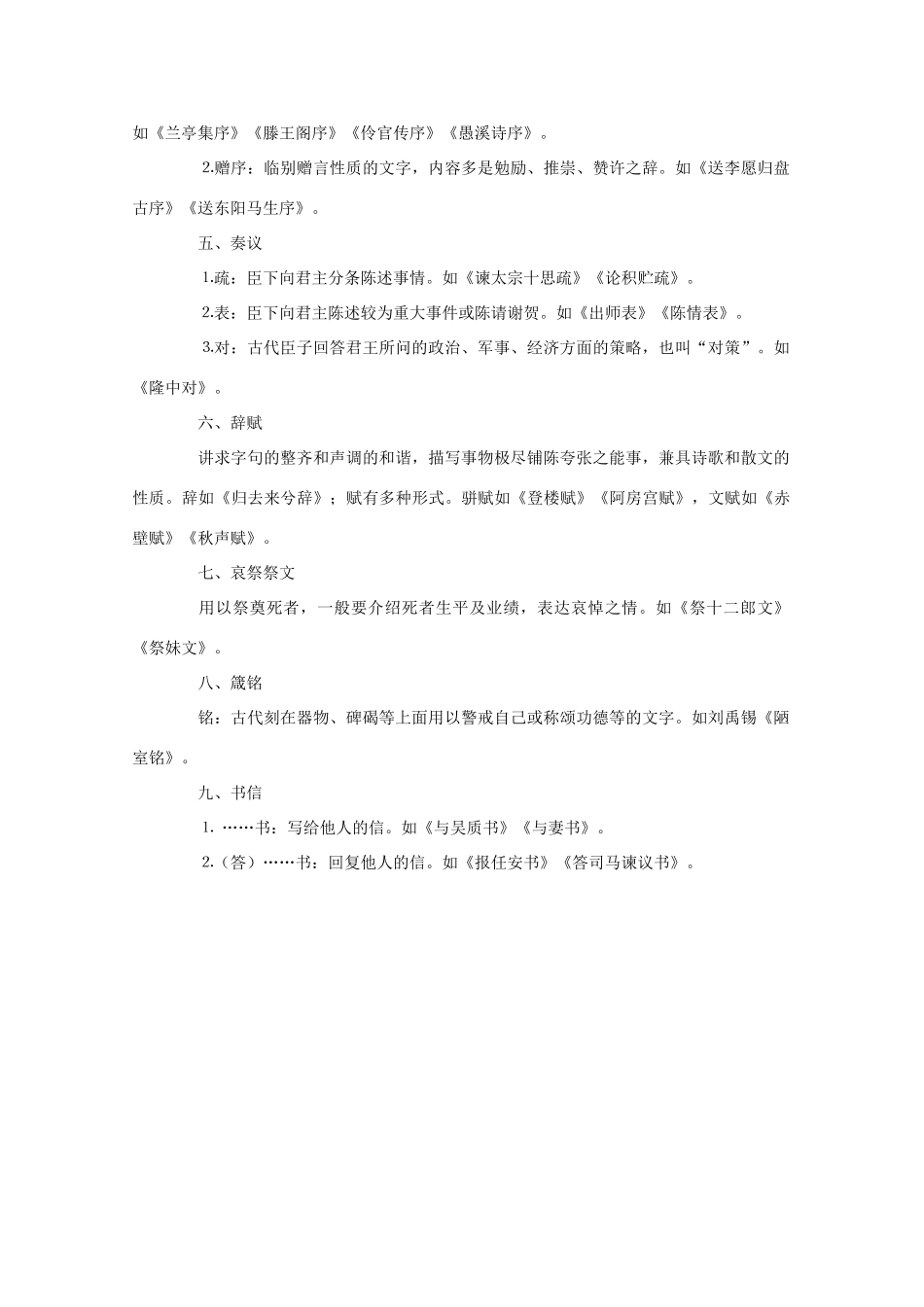2011高考语文 语文教材中常见的古代散文文体作文素材_第2页