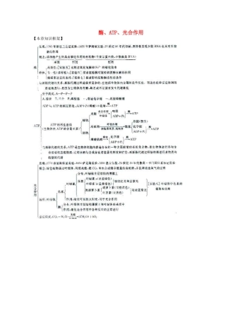 2012届高三生物二轮复习 酶、ATP、光合作用教案 人教版