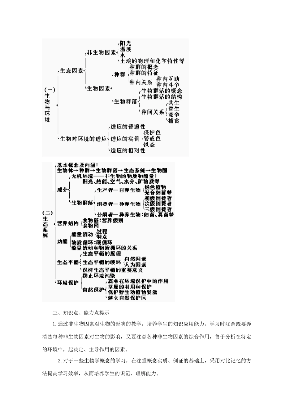 2012届高三生物二轮复习 生物与环境教案 人教版_第2页
