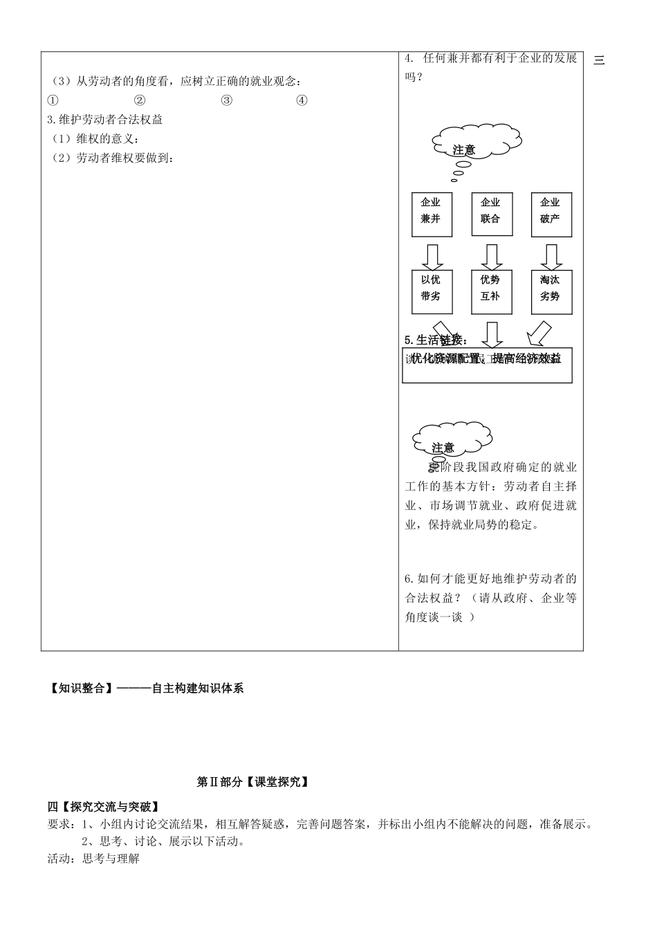 2012届高考政治一轮复习 第五课企业与劳动者学案_第3页