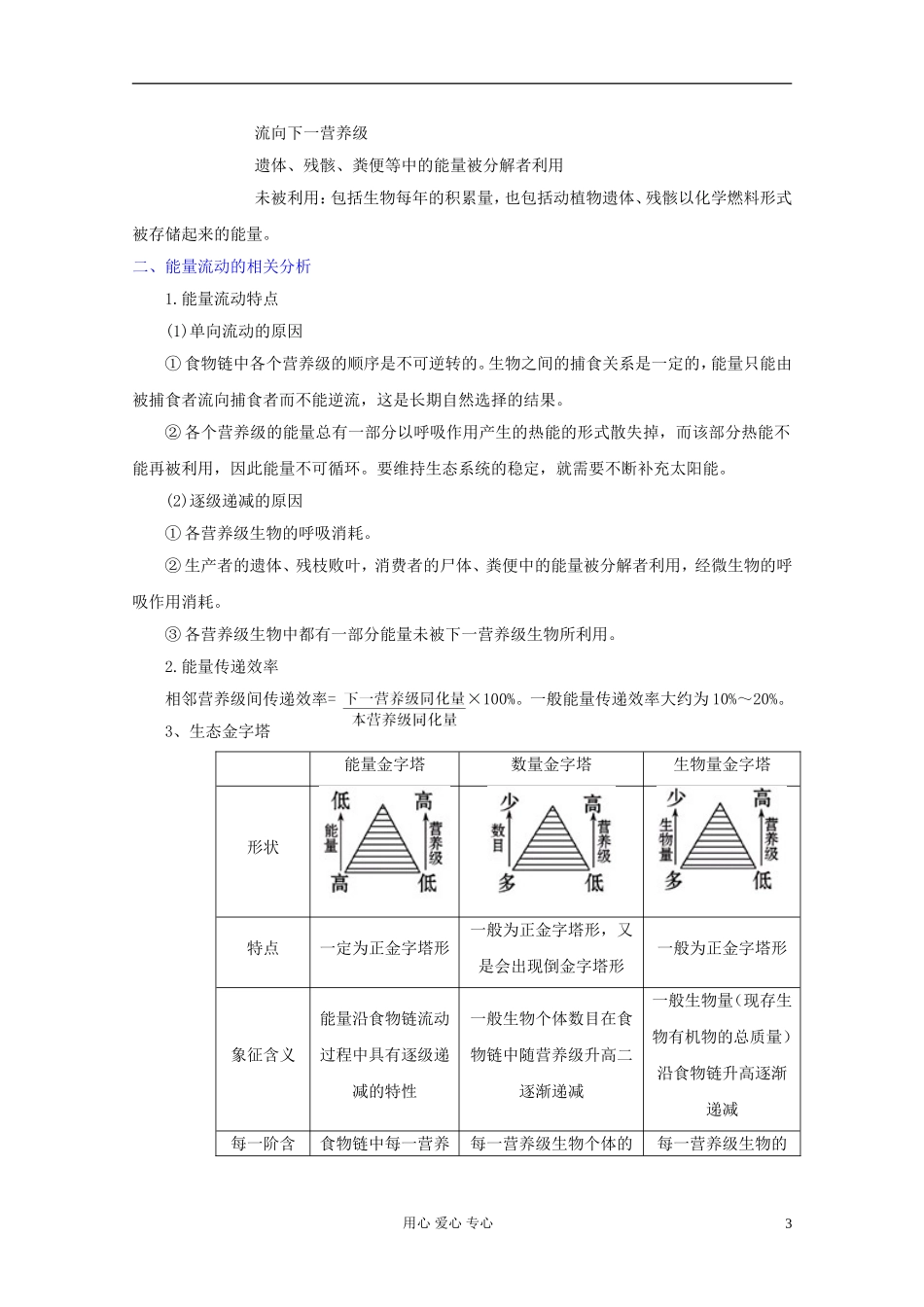 2012届高三生物一轮复习 5.2 生态系统的能量流动精品学案 新人教版必修3_第3页