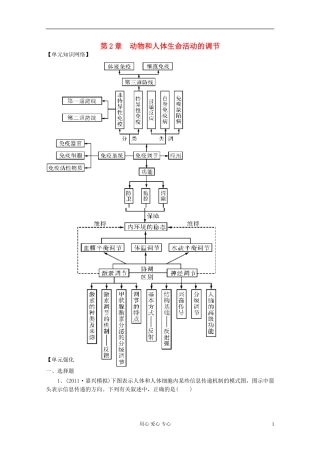 2012届高三生物一轮复习 第2章 动物和人体生命活动的调节（单元复习）精品学案 新人教版必修3