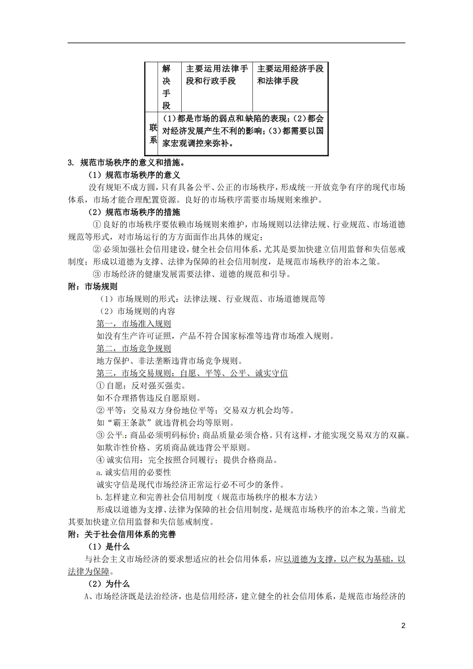2012届高三政治一轮复习讲义 第九课 走进社会主义市场经济 新人教必修1_第2页