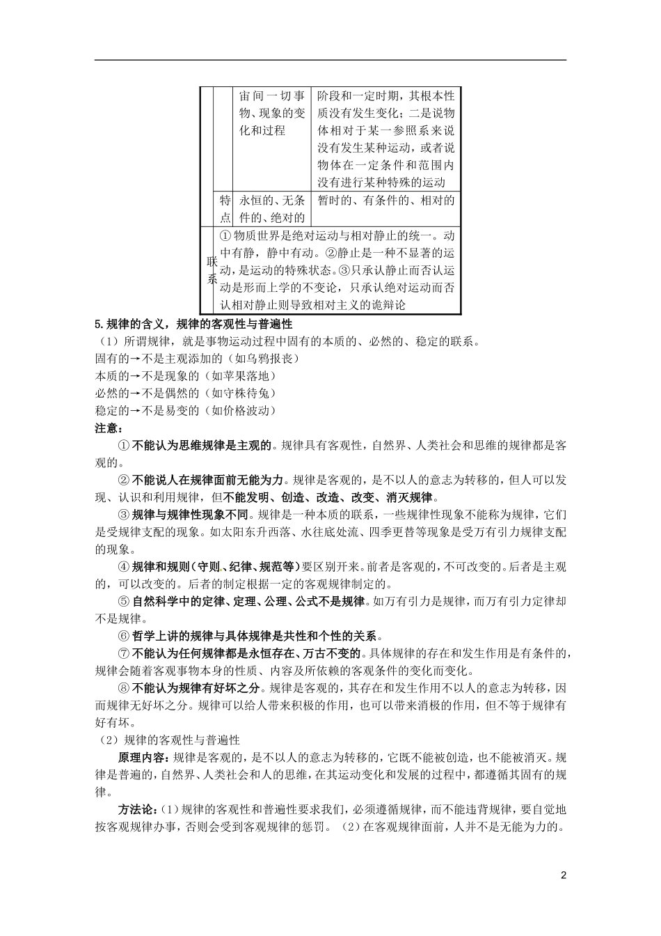 2012届高三政治一轮复习讲义 第四课 探究世界的本质 新人教必修4_第2页