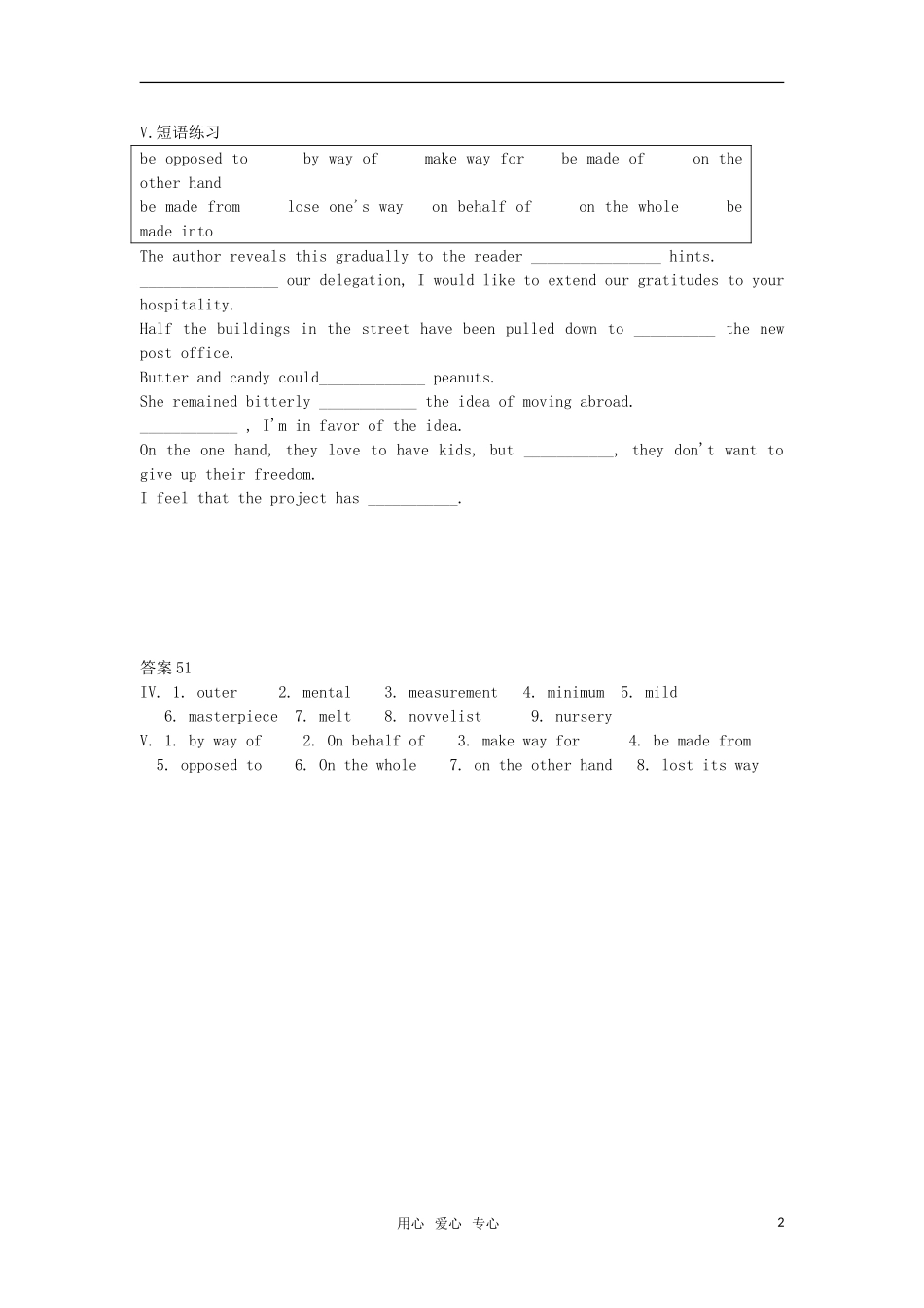 2012届高考英语必考词汇90天复习案：第51天_第2页