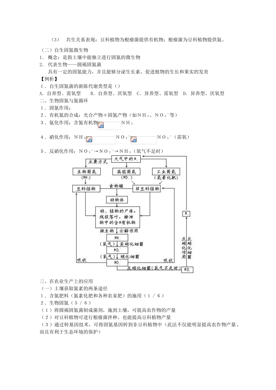 2012高三生物第一轮复习 2、光合作用与生物固氮2、生物固氮教案 新人教版选修_第2页
