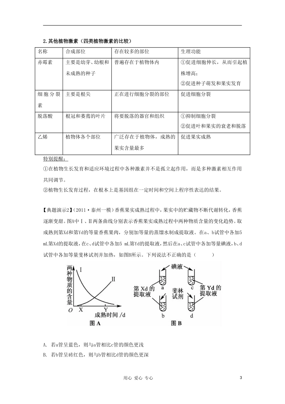 2012高三生物一轮复习 生长素的生理作用导学案 新人教版_第3页