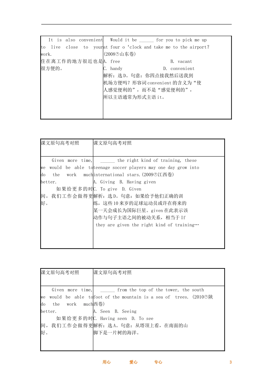 2012届高考英语一轮复习 SBⅡ Units 3-4精品学案 大纲人教版_第3页