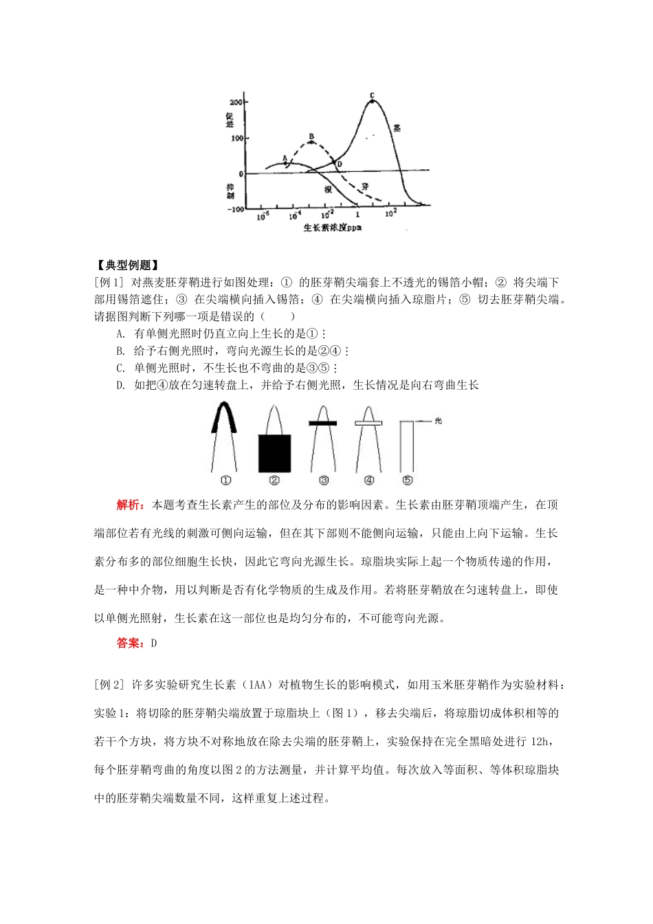 2012高三生物专题复习 植物的激素调节教案_第2页