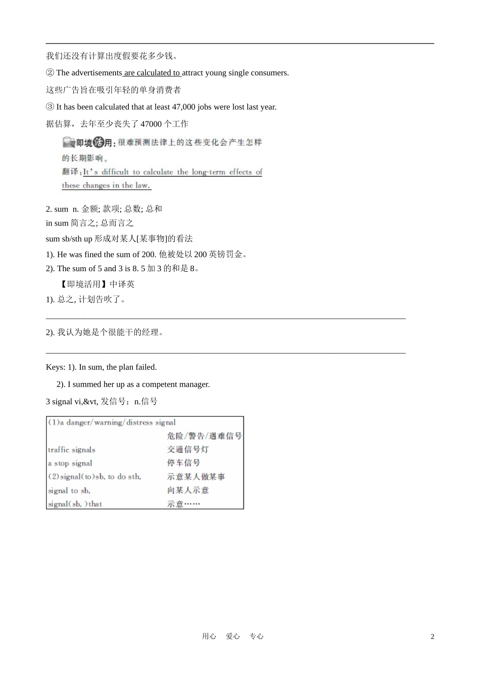 2012版高考英语一轮复习Unit3 Computers精品学案 新人教版必修2_第2页