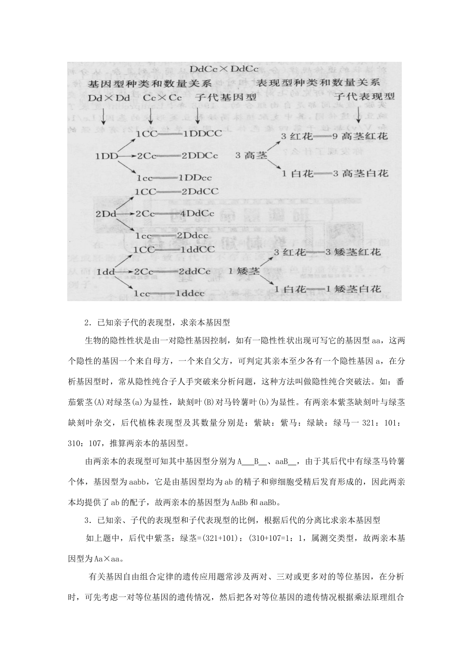 2012高三生物总复习 第17讲 基因的自由组合定律教案_第3页
