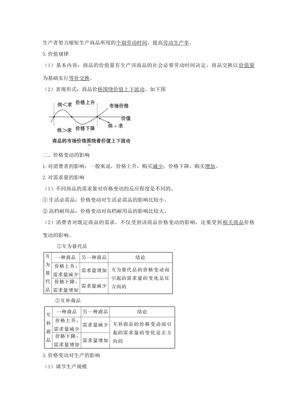 2012版高三政治一轮复习 1.2 多变的价格精品学案 必修1_第2页